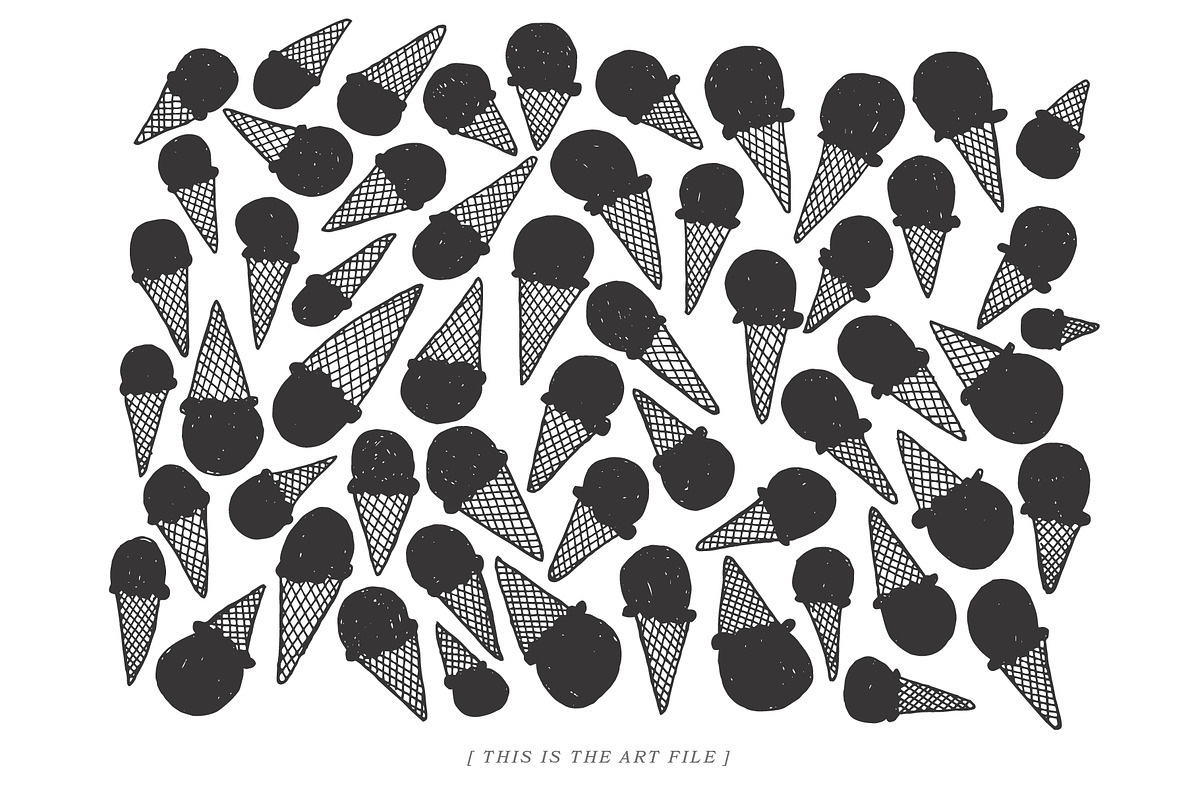 56 Ice Cream Cones, an Illustration by Lower Westside Print Shop (Photo 5 of 5)