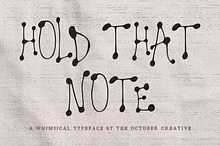 Hold That Note Dotted Display Font