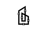 Building Construction Pipeline Logo, a Branding & Logo Template by Buqancreative (Thumbnail 1 of 4)