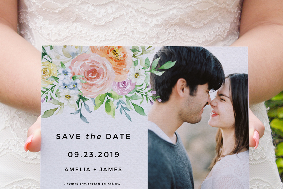 Pastel watercolor floral invitation, an Invitation Template by Inkpower (Photo 4 of 7)