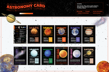 Astronomy Postcard | Digital Product