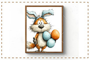 Whimsical Funny Easter Fox Clipart, an Illustration by OK Design (Thumbnail 4 of 6)