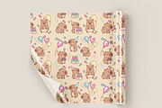 Capybara Party Sticker Set, Pattern, a Graphic by Dori Debreceni draws (Thumbnail 8 of 8)