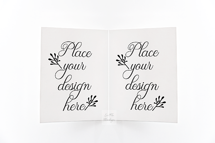 A2 Greeting card mockup open psd, a Print Template by Leo Flo Mockups