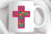 Pink Floral Cross, Easter Cross Png, an Illustration by DreamPrint404 (Thumbnail 2 of 7)