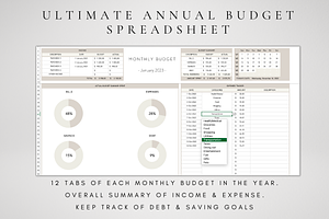 Excel Annual Budget Template