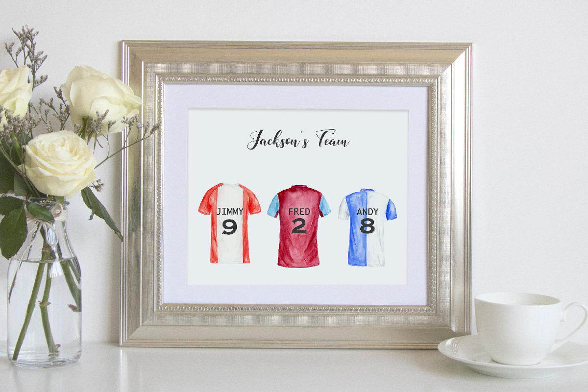 Watercolour football shirt 2 color, a Person Illustration by Corner Croft (Photo 6 of 6)