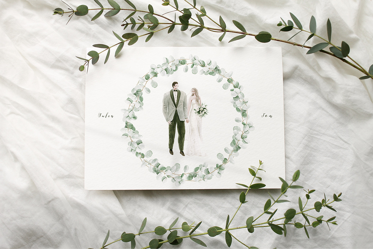 Lelia's Wedding Watercolor Set, an Illustration by Bibela (Photo 4 of 12)