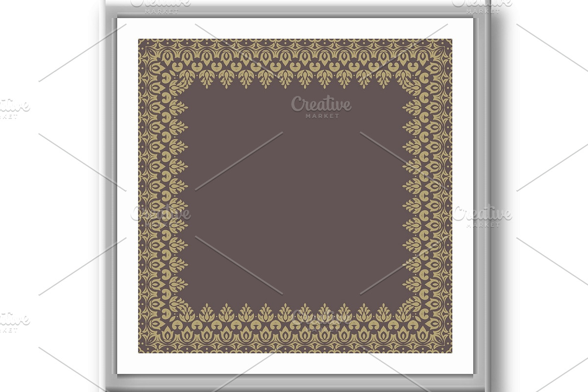Floral Modern Vector Frame, a Texture Graphic by FineArtStudio (Photo 2 of 3)