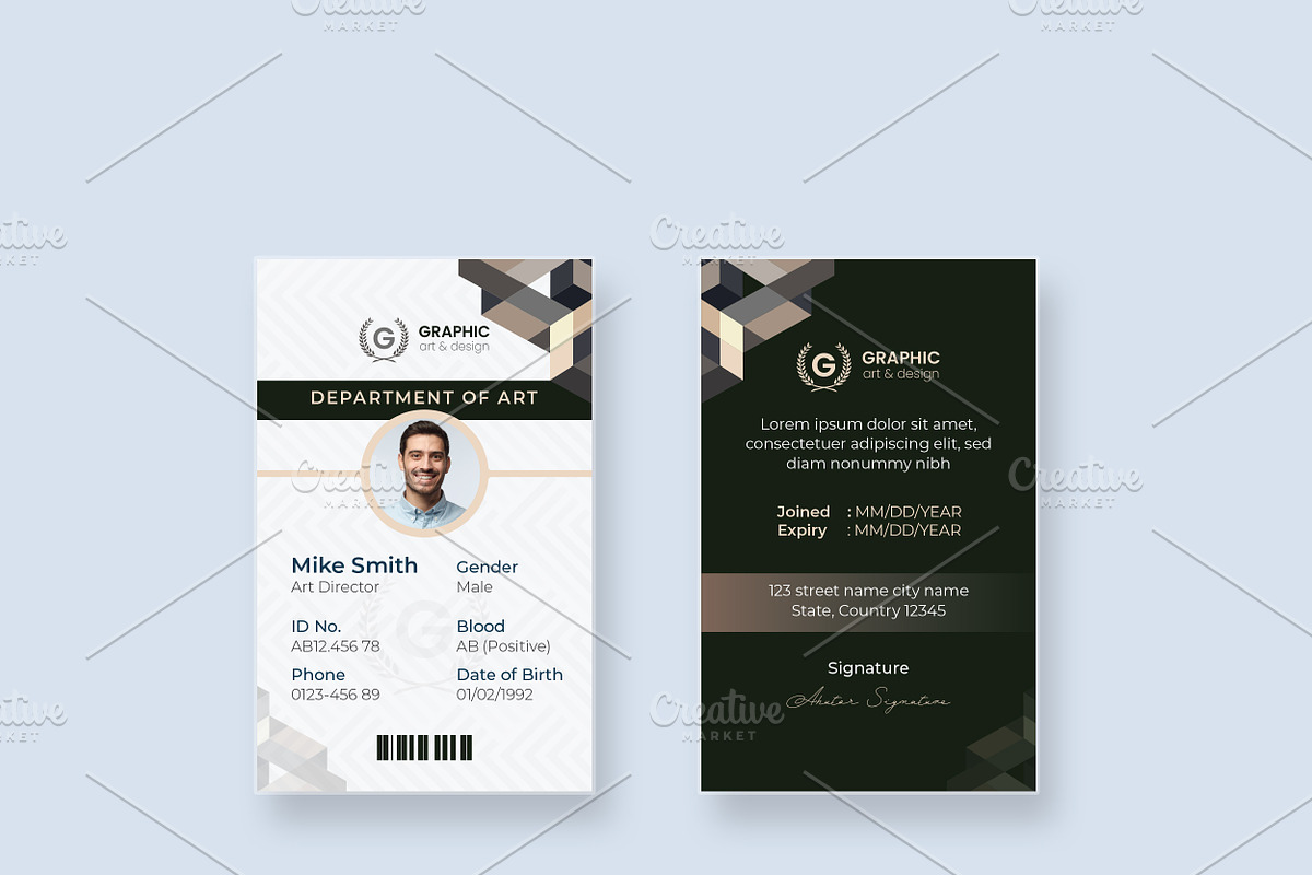 ID Card Template, a Card Template by Cristal Pioneer (Photo 2 of 4)