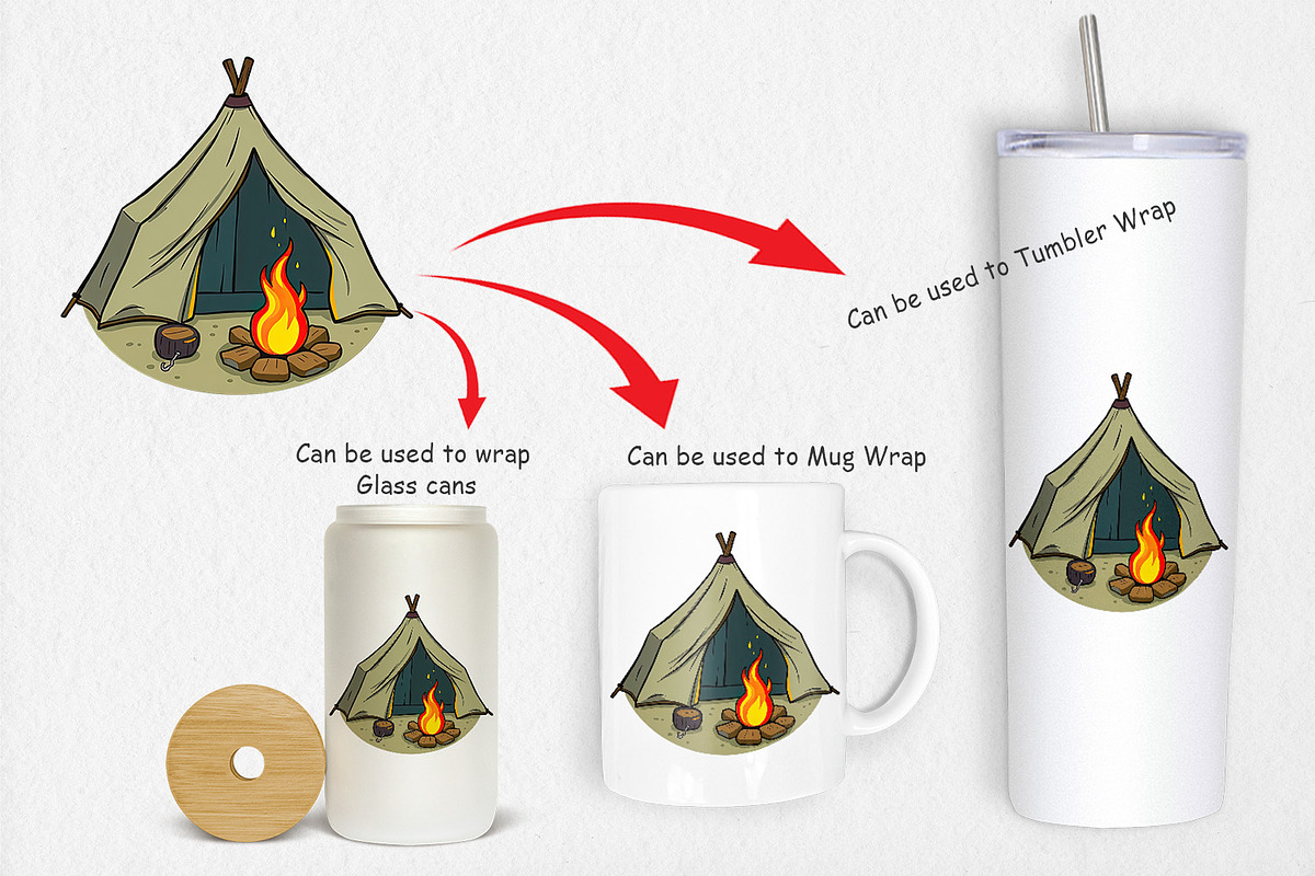 Camping Tent Clipart, a Graphic by Artnoy (Photo 4 of 5)