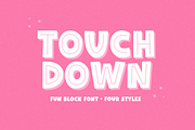 Touchdown | Cute Inline Font, a Sans Serif Font by KA Designs (Thumbnail 1 of 11)