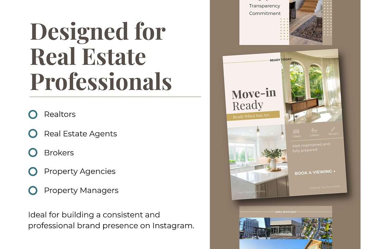 Neutral Real Estate Instagram Bundle, a Social Media Template by Everyday Perfection (Photo 3 of 11)