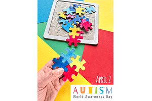 Autism World Awareness Day concept, a Photo by tilialucida
