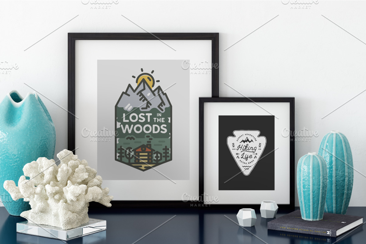 Vintage Camp Badges Sticker Pack, a Branding & Logo Template by JeksonGraphics (Photo 10 of 11)