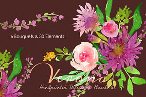 Verona - Watercolor Floral Set