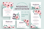 Anemones Wedding Invitation set, an Invitation Template by Fay_Francevna (Thumbnail 1 of 5)