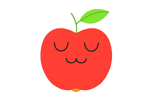 Apple Cute Kawaii Character