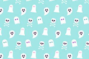 Halloween Pastel Seamless Patterns