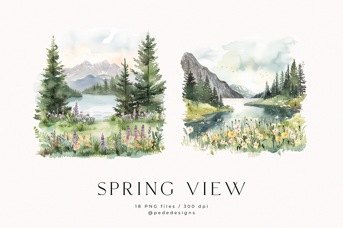 Spring View, a Seasonal Illustration by PeDe Designs (Photo 7 of 10)