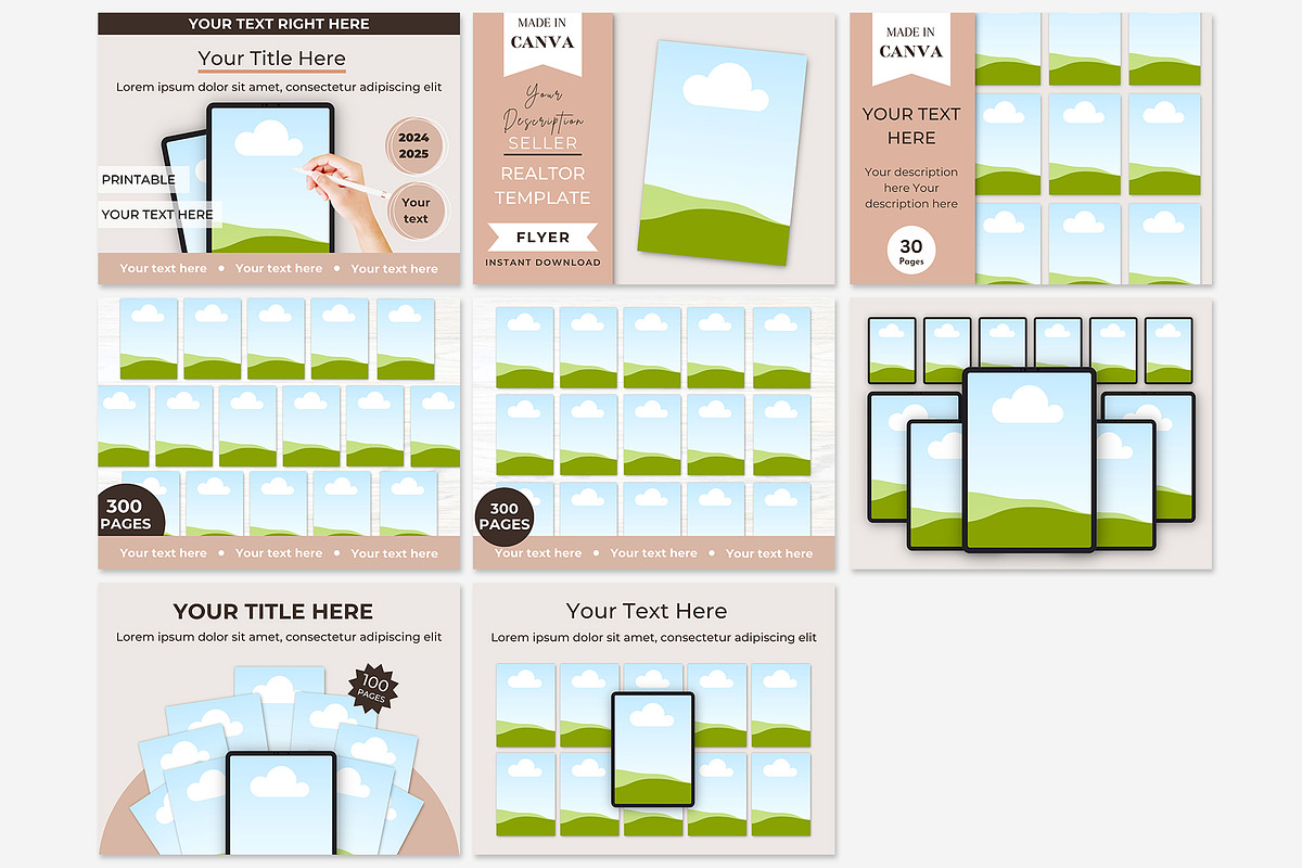 Printable Mockup Listing Template A4, a Books & Magazine Mockup by NoemieDesigns (Photo 2 of 5)