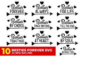 Besties Forever SVG Bundle, a Graphic by M9 Design