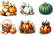 Fall Pumpkin Clipart PNG Autumn, an Illustration by DreamArtGraphic (Thumbnail 4 of 5)