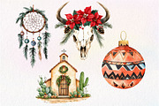 Southwestern Christmas Clipart, an Illustration by Dream Creation (Thumbnail 5 of 6)