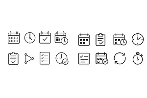Collection of simple web icons, an Illustration by ZinetroN