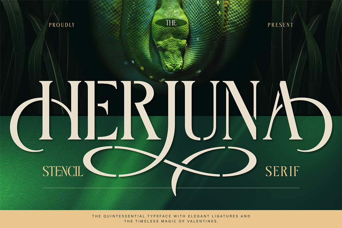 Herjuna, a Serif Font by Burntilldead (Photo 1 of 12)