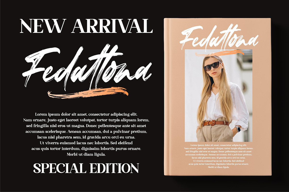 Fedattona Brush LS, a Font by GranzCreative (Photo 3 of 18)
