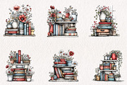 Summer Bookshelf Clipart, an Illustration by CreationArt (Thumbnail 4 of 7)