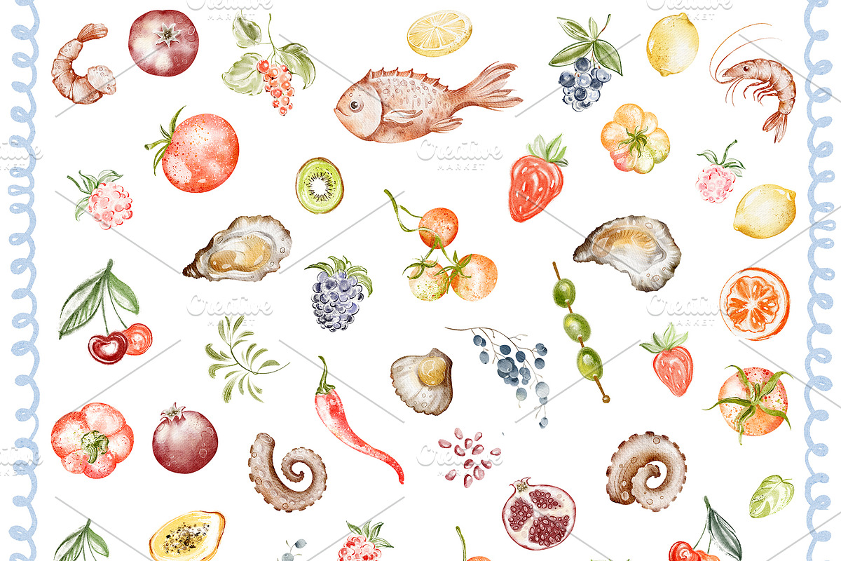 Watercolor Villa Wedding Clipart Set, an Object Illustration by LenArt (Photo 7 of 14)