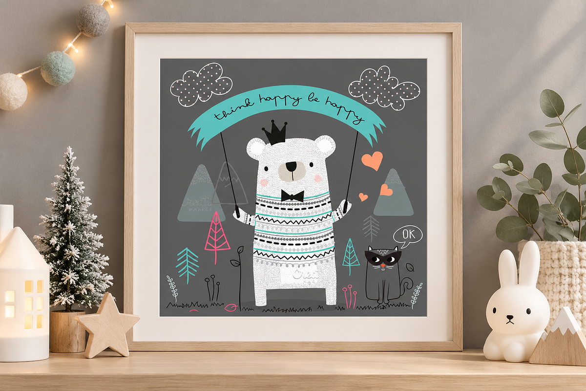 Cute baby bear vector.Teddy bear art, an Animal Illustration by StudioLondon (Photo 3 of 3)