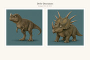 Funny Dinosaur Clip Art, Set of 20, an Animal Illustration by LanternkinStudio (Thumbnail 9 of 13)