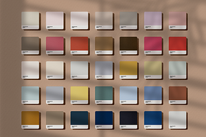 Square Color Palette Set Mockup