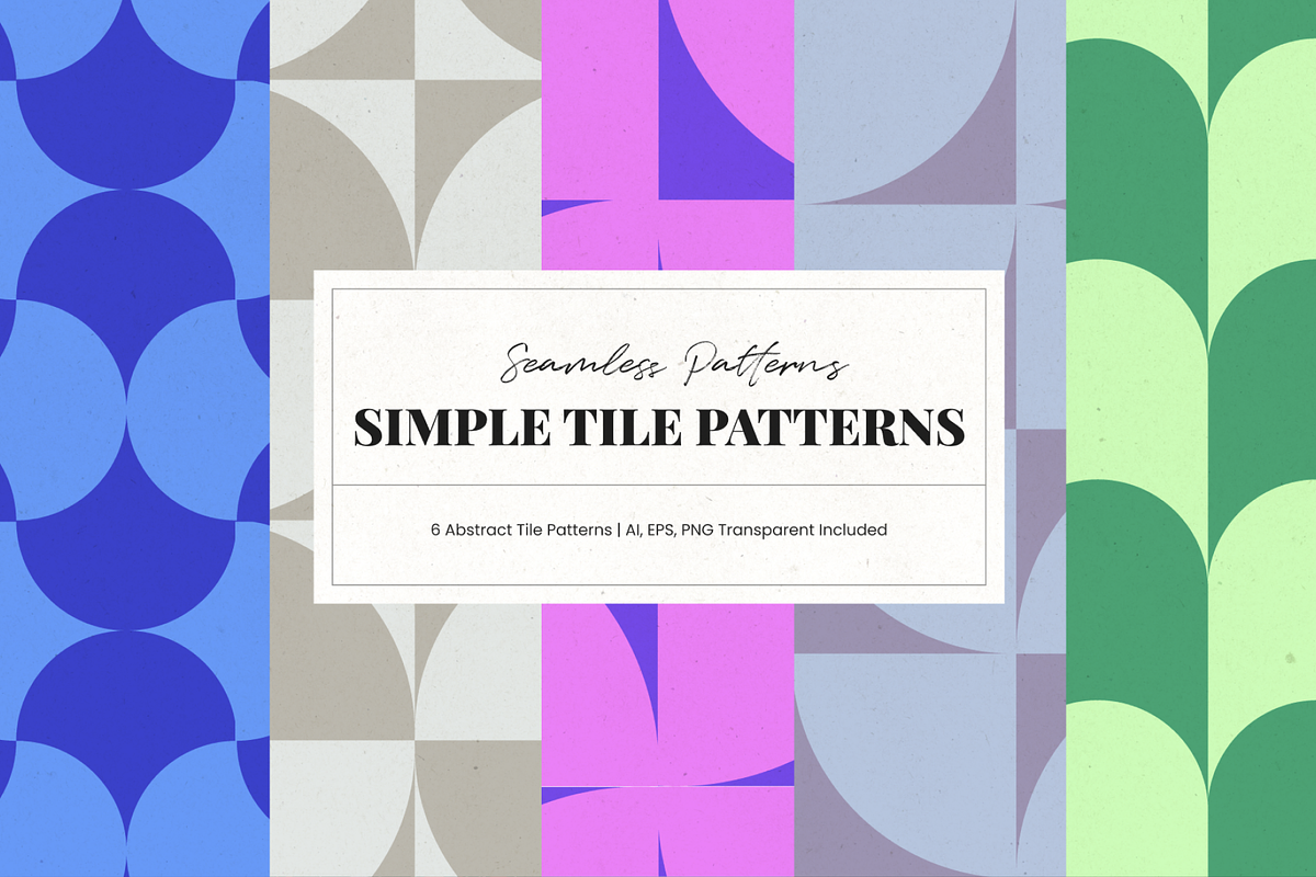 Simple Tile Patterns, a Pattern Graphic by Promo Graphics (Photo 1 of 5)