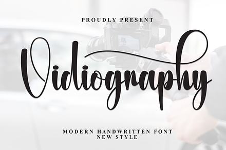 Vidiography | Script Font, a Handwritten Font by Scratchones