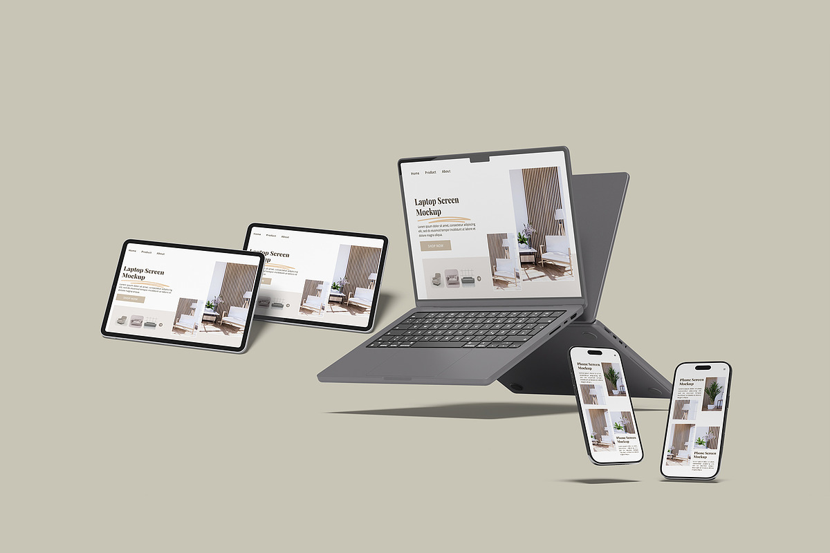 Multi Device Mockup, an iPhone Mockup by rizalamora (Photo 8 of 10)