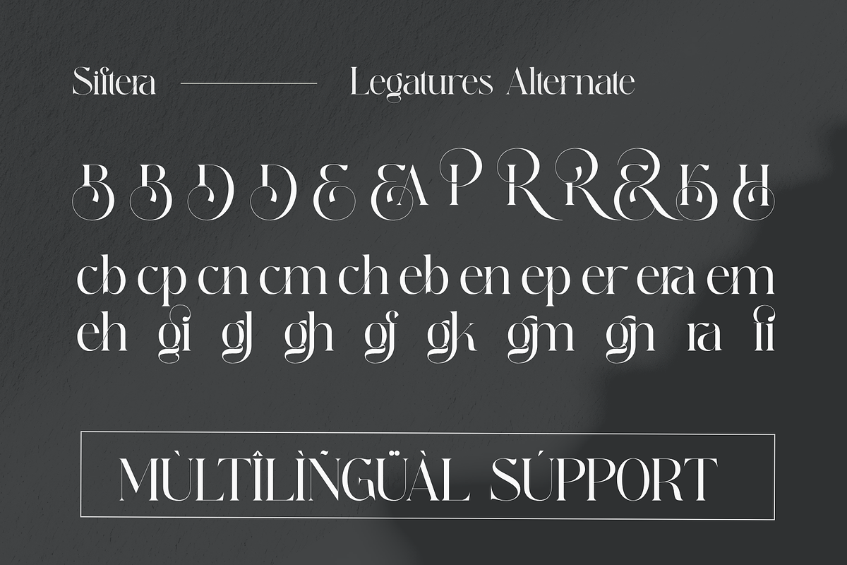 Siftera Modern Elegant Serif, a Serif Font by Alfinart (Photo 9 of 10)