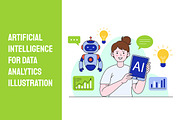 AI for Data Analytics Illustration, a Technology Illustration by Partikusi Design (Thumbnail 1 of 3)