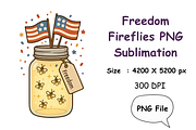 Freedom Fireflies PNG – Sublimation, a Seasonal Illustration by Smillyy Threads (Thumbnail 1 of 6)