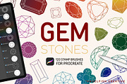Gemstones Procreate Brush Set, a Brush Add-On by AngelfishCreative (Thumbnail 1 of 7)