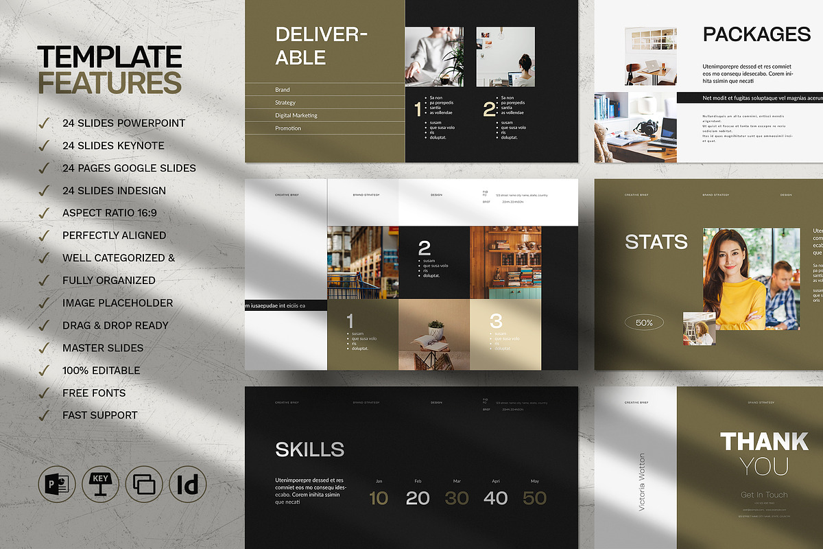 Creative Brief Template, a Presentation Template by White Graphic (Photo 3 of 8)