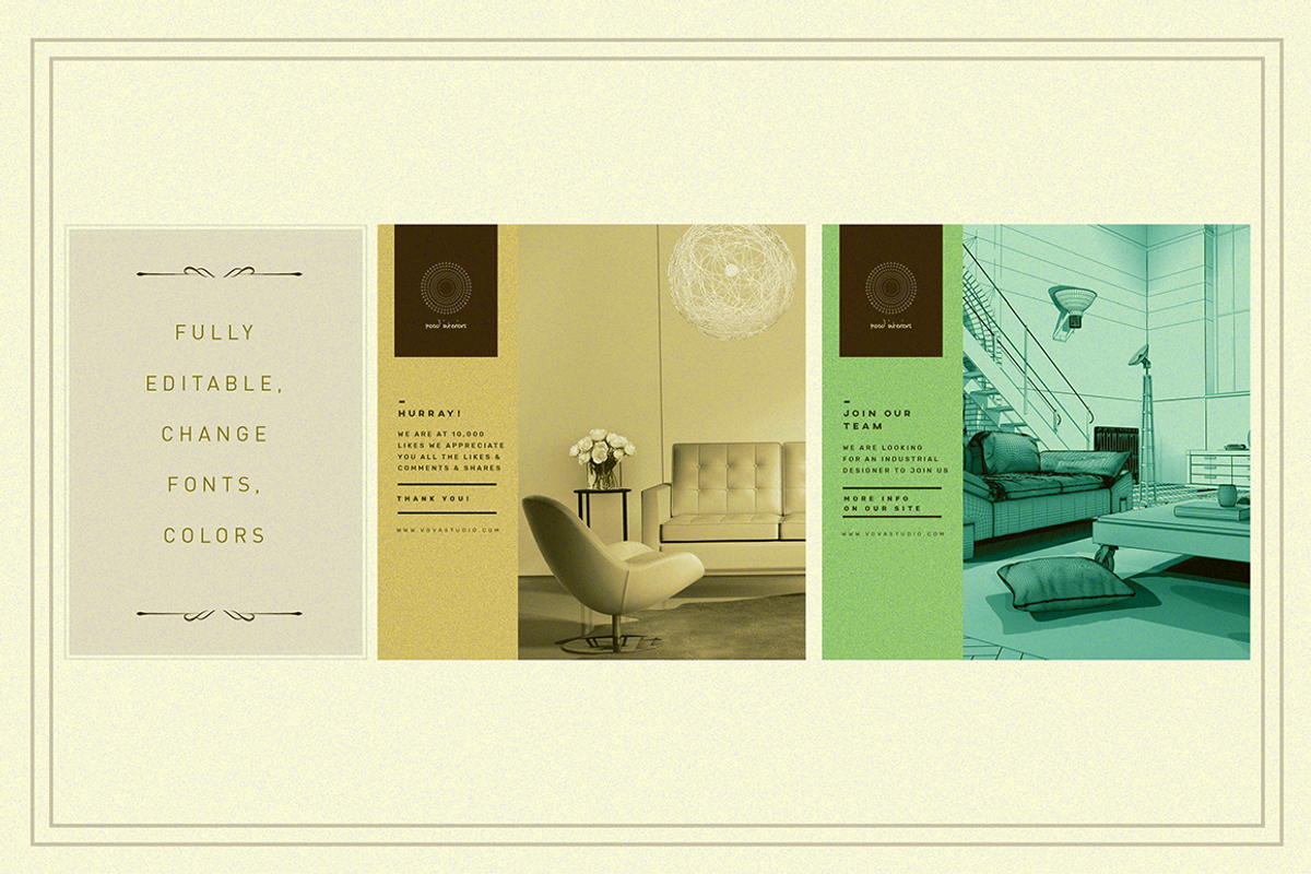 MOOD Interiors SocialMedia Templates, a Social Media Template by Vova (Photo 9 of 12)