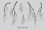 Weeping Willow Branches, a Decorative Illustration by Valentyna Smordova (Thumbnail 5 of 7)