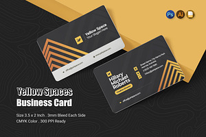 Yellow Spaces Business Card, a Business Card Template by Esensifiksi.studio