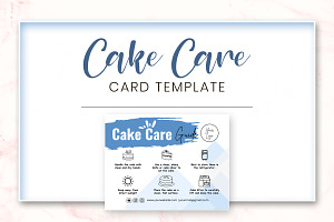 Cake Care Guide Editable Template