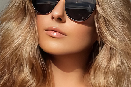 Luxury fashion, travel and beauty face portrait of young blonde, a Person Photo by Anneleven