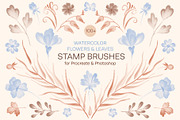 Watercolor Flowers & Leaves Brushes, a Brush Add-On by NinaFedorova (Thumbnail 1 of 7)
